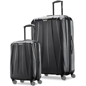 Samsonite Centric 2 Hardside Expandable Luggage with Spinner Wheels, Silver, Carry-On 20-Inch(Black)