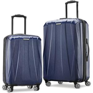 Samsonite Centric 2 Hardside Expandable Luggage with Spinner Wheels, Silver, Carry-On 20-Inch(True Navy)