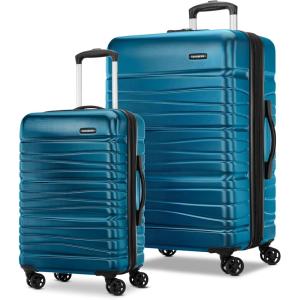 Samsonite Evolve SE Hardside Expandable with Double Spinner Wheels, 2PC SET (CO/M), Purple(Caribbean Blue)