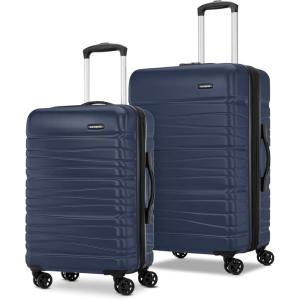 Samsonite Evolve SE Hardside Expandable with Double Spinner Wheels, 2PC SET (CO/M), Purple(Classic Navy)