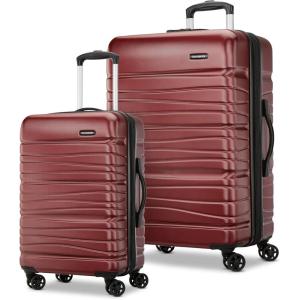 Samsonite Evolve SE Hardside Expandable with Double Spinner Wheels, 2PC SET (CO/M), Purple(Matte Burgundy)
