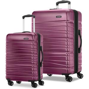 Samsonite Evolve SE Hardside Expandable with Double Spinner Wheels, 2PC SET (CO/M), Purple(Solar Rose)