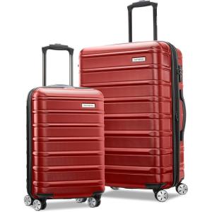 Samsonite Omni 2 Hardside Expandable Luggage with Spinner Wheels, ICY Lilac, 2-Piece Set (19/28)(Arrow Red)