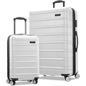 Samsonite Omni 2 Hardside Expandable Luggage with Spinner Wheels, ICY Lilac, 2-Piece Set (19/28)(Birch White)