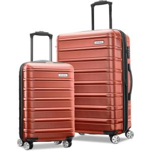 Samsonite Omni 2 Hardside Expandable Luggage with Spinner Wheels, ICY Lilac, 2-Piece Set (19/28)(Brick Orange)