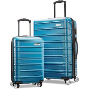 Samsonite Omni 2 Hardside Expandable Luggage with Spinner Wheels, ICY Lilac, 2-Piece Set (19/28)(Caribbean Blue)
