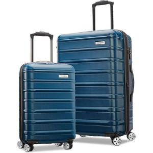Samsonite Omni 2 Hardside Expandable Luggage with Spinner Wheels, ICY Lilac, 2-Piece Set (19/28)(Lagoon Blue)