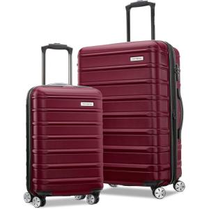 Samsonite Omni 2 Hardside Expandable Luggage with Spinner Wheels, ICY Lilac, 2-Piece Set (19/28)(Natural Merlot)