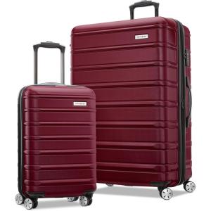 Samsonite Omni 2 Hardside Expandable Luggage with Spinner Wheels, ICY Lilac, 2-Piece Set (19/28)(Nature Merlot)