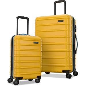 Samsonite Omni 2 Hardside Expandable Luggage with Spinner Wheels, ICY Lilac, 2-Piece Set (19/28)(Sunflower Yellow)