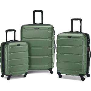 Samsonite Omni PC Hardside Expandable Luggage with Spinner Wheels, Caribbean Blue, Carry-On 20-Inch(Army Green)
