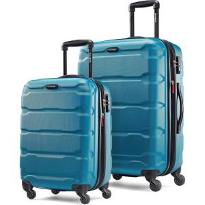 Samsonite Omni PC Hardside Expandable Luggage with Spinner Wheels, Caribbean Blue, Carry-On 20-Inch(Carribbean Blue)