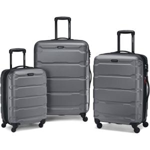 Samsonite Omni PC Hardside Expandable Luggage with Spinner Wheels, Caribbean Blue, Carry-On 20-Inch(Charcoal)