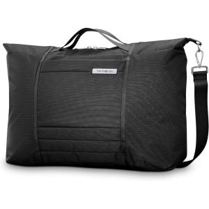 Samsonite UpLIFT 23″ Lightweight Foldable Weekender Duffle Bag – Polyester Soft Duffle for Ultra Lightweight Travel – Elemental Blue(Black)