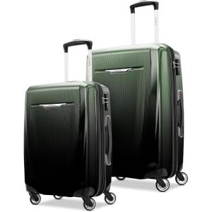Samsonite Winfield 3 DLX Hardside Expandable Luggage with Spinners, Black, Carry-On 20-Inch(Ombre Green)