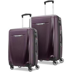Samsonite Winfield 3 DLX Hardside Expandable Luggage with Spinners, Black, Carry-On 20-Inch(Plum Ombre)