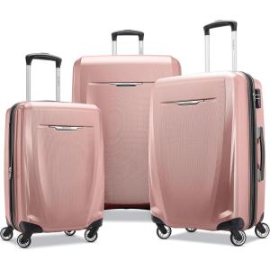 Samsonite Winfield 3 DLX Hardside Expandable Luggage with Spinners, Black, Carry-On 20-Inch(Rose)