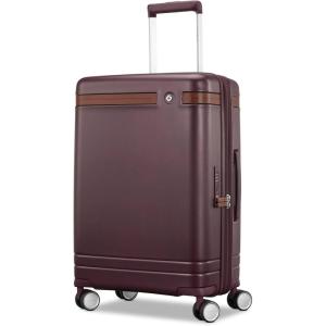 Virtuosa Hardside 21 Inch Carry On Luggage – Airline Approved with 360° Spinner Wheels, RightHeight™ Adjustable Handle – Zippered WetPak™ – TSA Lock – Expandable Light Polycarbonate Shell – Off White(Merlot)