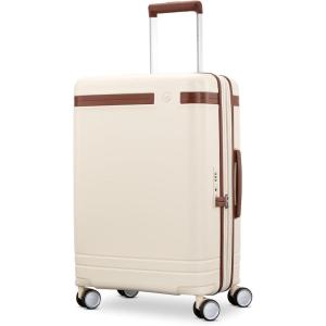 Virtuosa Hardside 21 Inch Carry On Luggage – Airline Approved with 360° Spinner Wheels, RightHeight™ Adjustable Handle – Zippered WetPak™ – TSA Lock – Expandable Light Polycarbonate Shell – Off White(Off White)