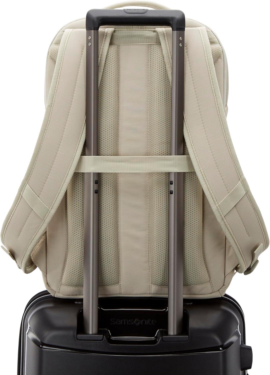 imageSamsonite Better Than Basic Backpack Dedicated Laptop Compartment Quick Stash Front Pockets and Lightweight Breathable Airmesh BlackLimestone Grey