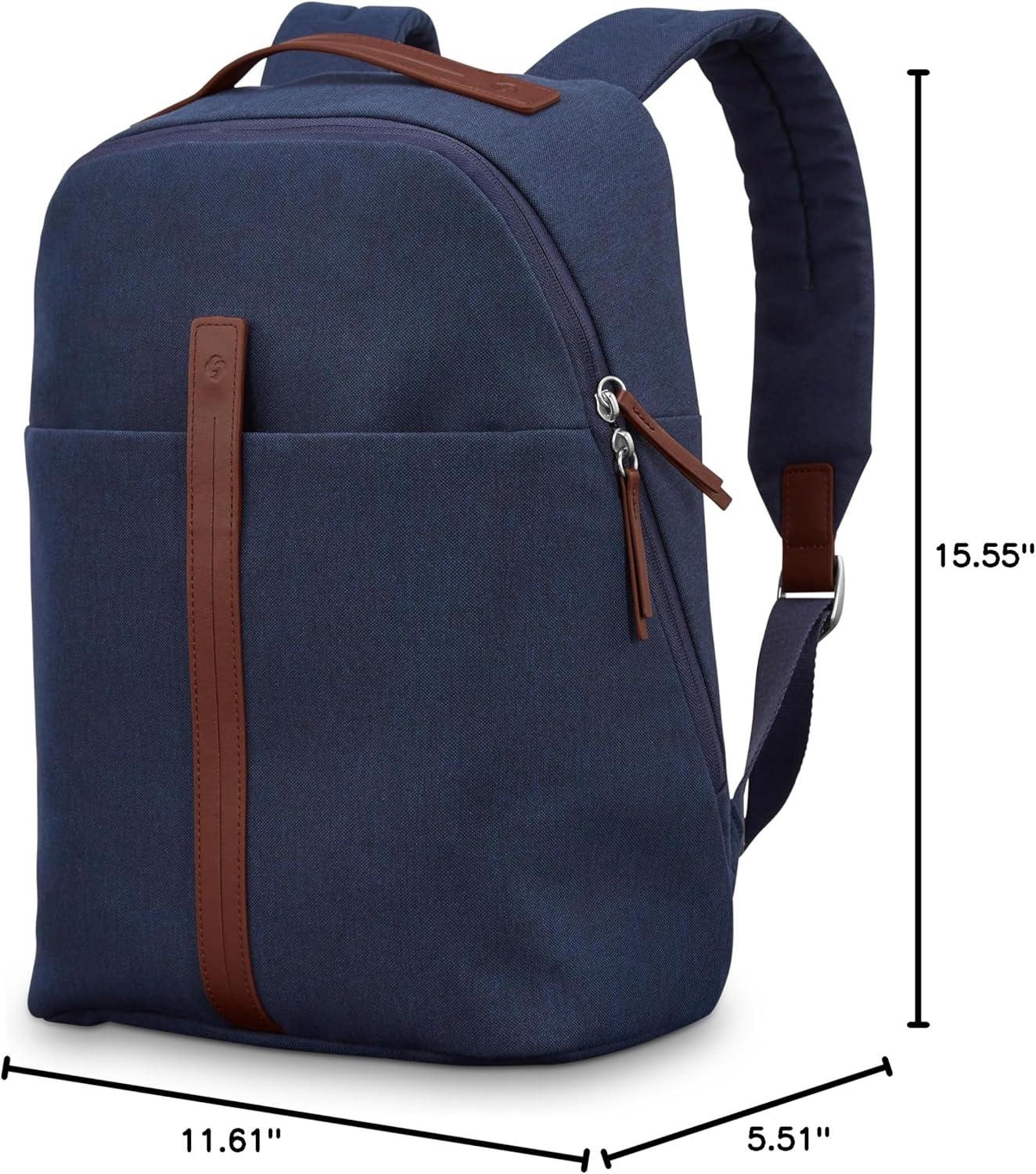 imageSamsonite Virtuosa CarryOn Travel Backpack with Padded Laptop Sleeve Off WhiteNavy