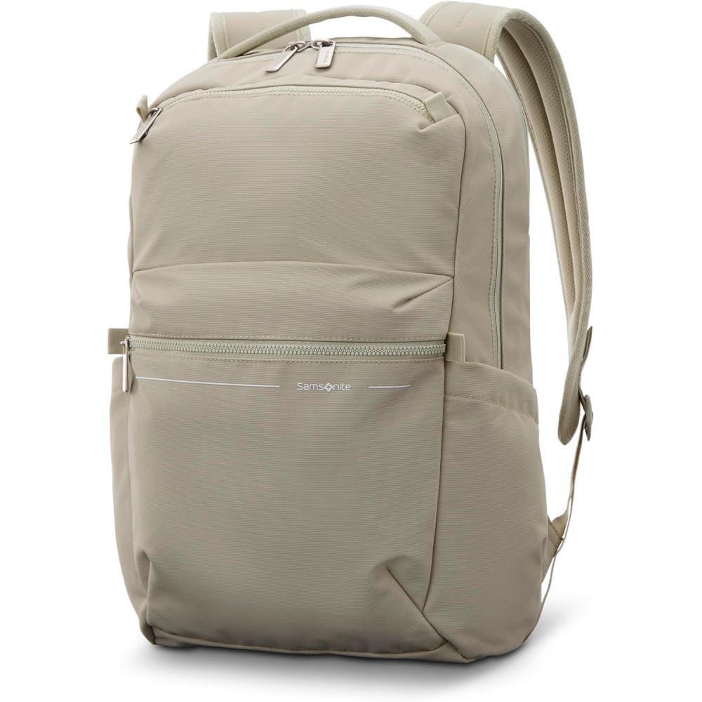 imageSamsonite Better Than Basic Backpack Dedicated Laptop Compartment Quick Stash Front Pockets and Lightweight Breathable Airmesh BlackLimestone Grey