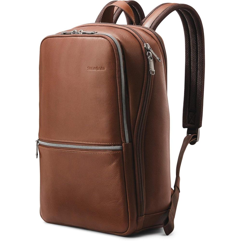 imageSamsonite Classic Leather Slim BackpackCognac