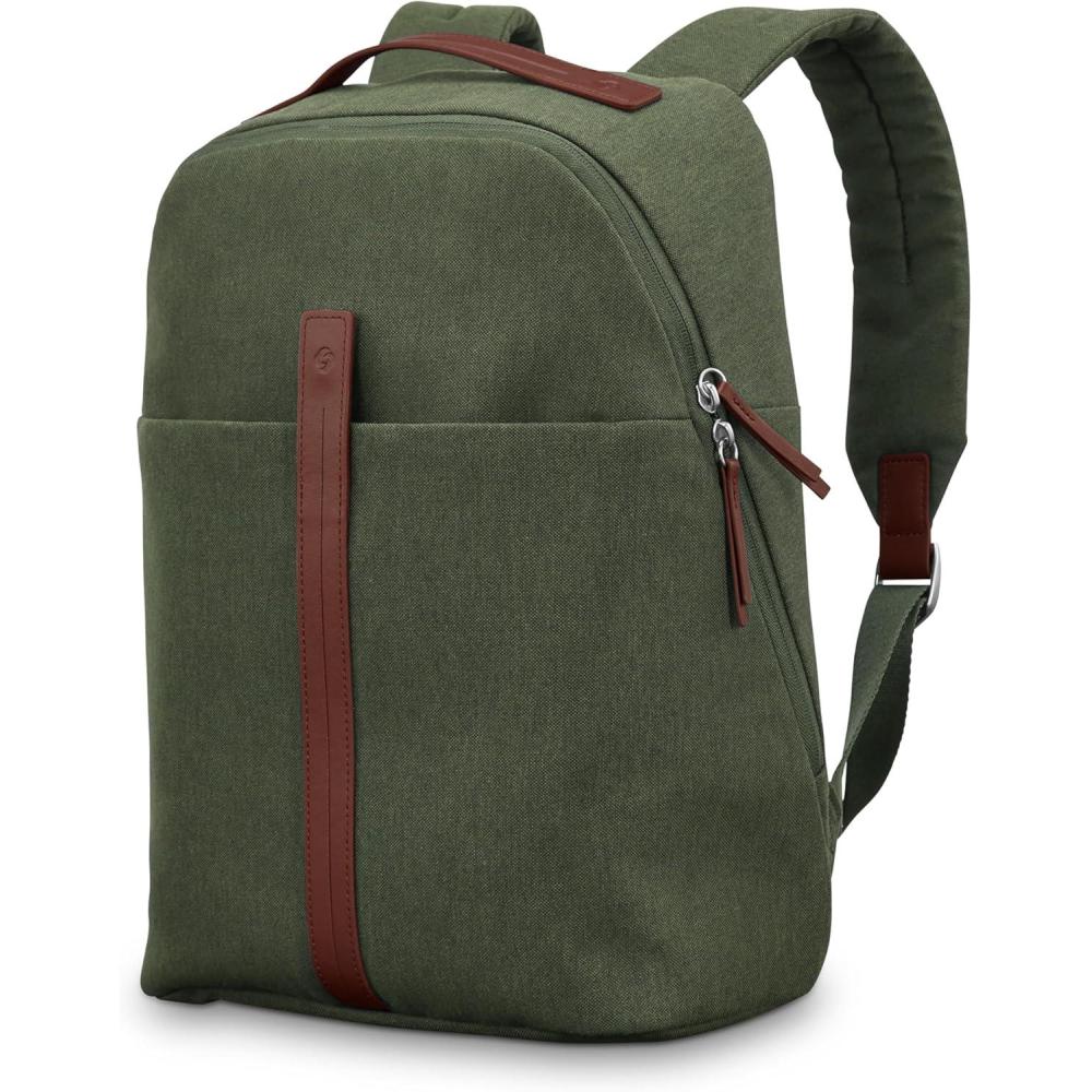 imageSamsonite Virtuosa CarryOn Travel Backpack with Padded Laptop Sleeve Off WhitePine Green