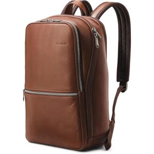 Samsonite Classic Leather Slim Backpack(Cognac)