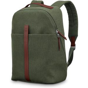 Samsonite Virtuosa Carry-On Travel Backpack with Padded Laptop Sleeve, Off White(Pine Green)
