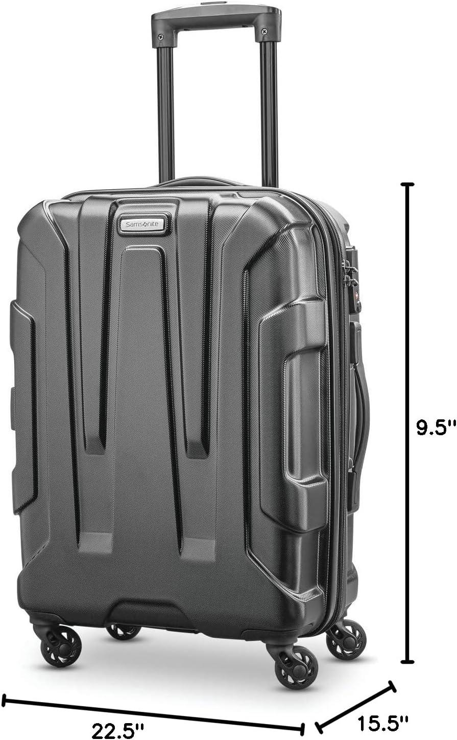imageSamsonite Centric Hardside Expandable Luggage with Spinner Wheels Black CarryOn 20InchBlack