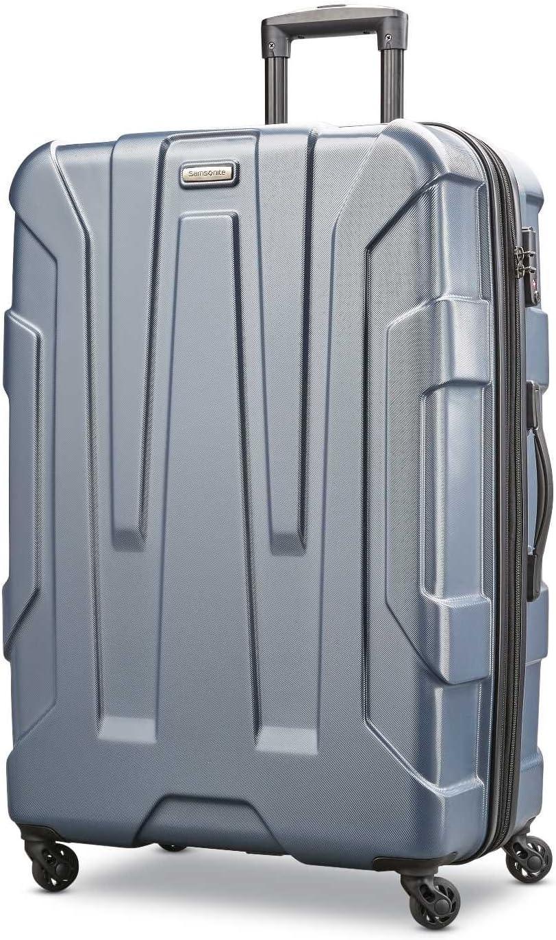 imageSamsonite Centric Hardside Expandable Luggage with Spinner Wheels Black CarryOn 20InchBlue Slate