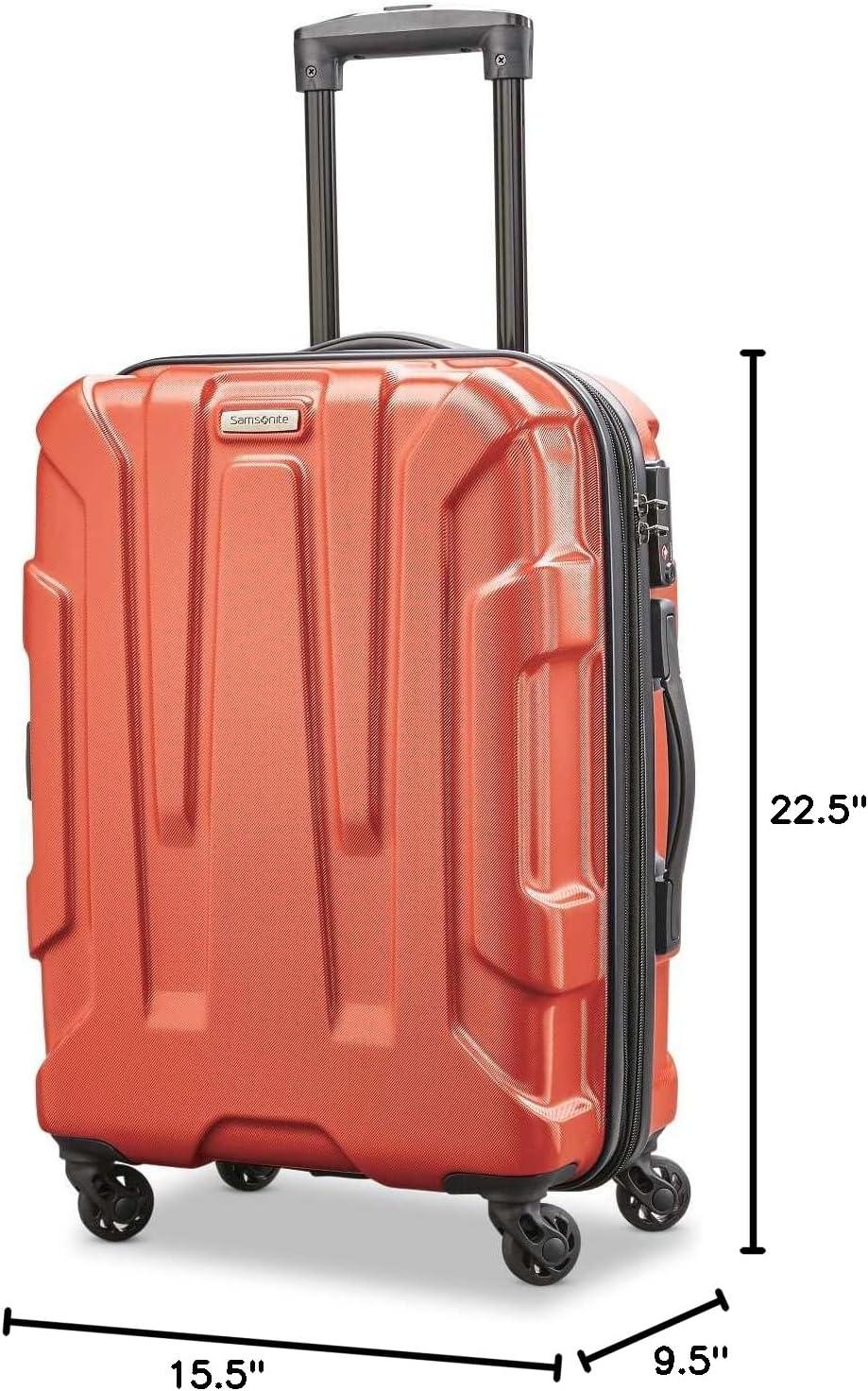 imageSamsonite Centric Hardside Expandable Luggage with Spinner Wheels Black CarryOn 20InchBurnt Orange