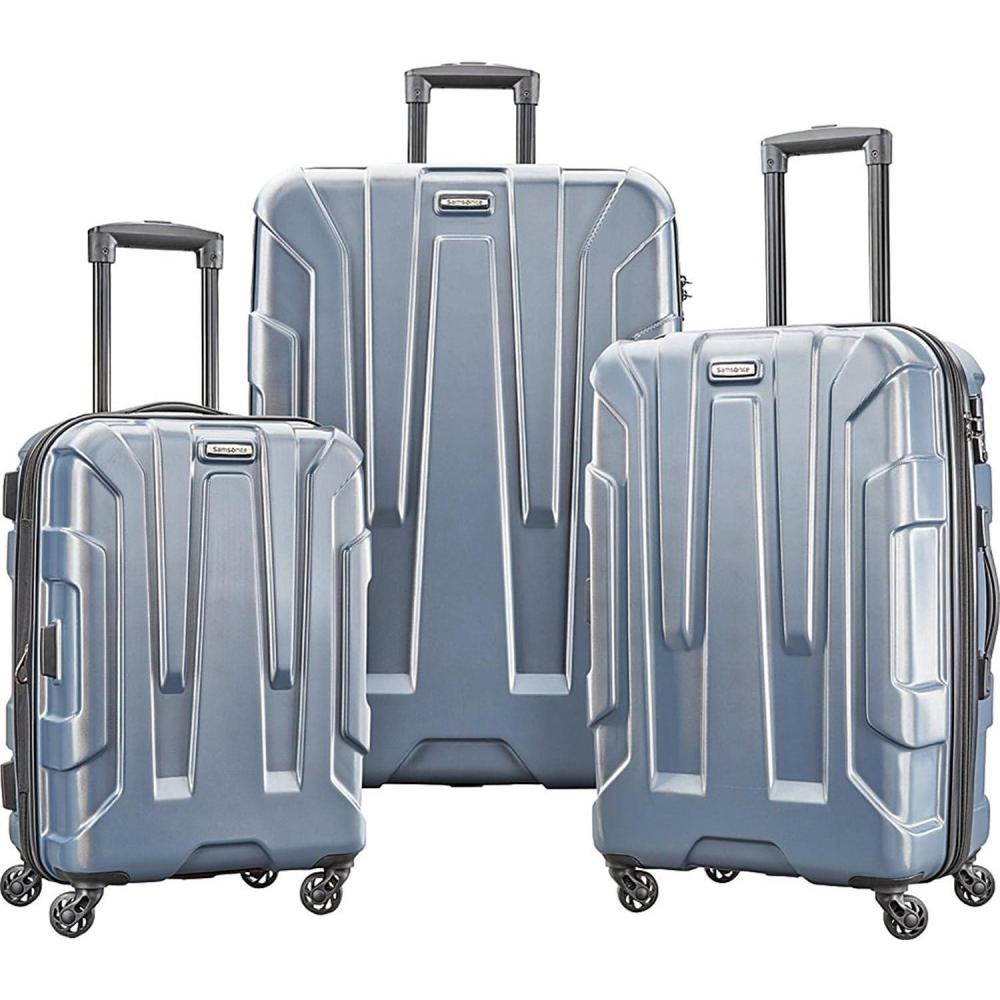 imageSamsonite Centric Hardside Expandable Luggage with Spinner Wheels Black CarryOn 20InchBlue Slate