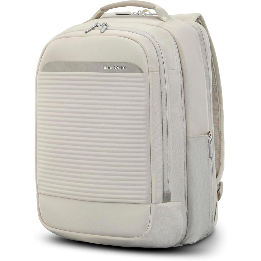 imageSamsonite Paralux 2in1 Travel Backpack Converts into Main Bag  Go Bag LayFlat Packing StackIt Strap Laptop Sleeve amp Integrated AirTag Holder  Business amp Adventure Travel Bag  OliveStone Grey