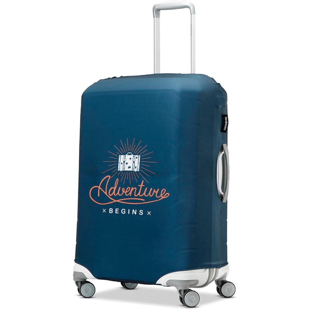 imageSamsonite Printed Luggage Cover Black MediumAdventure Begins