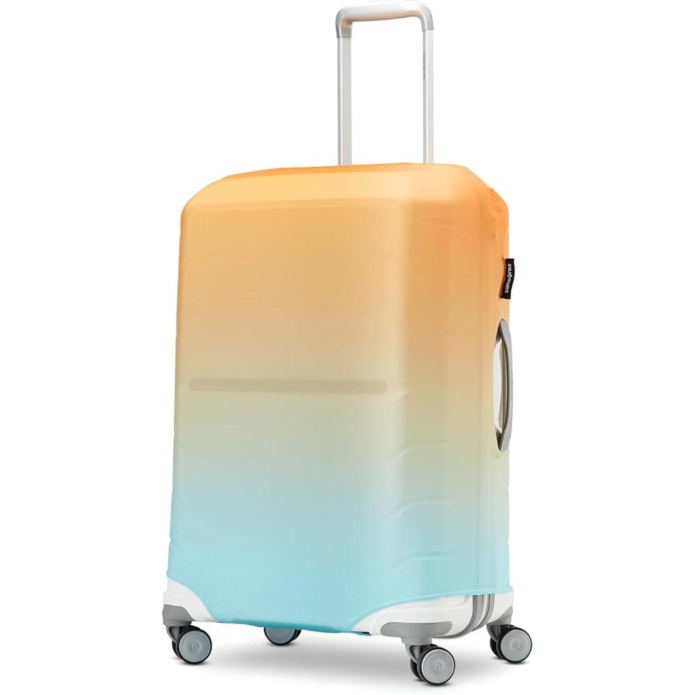 imageSamsonite Printed Luggage Cover Black MediumBlueOrange Ombre