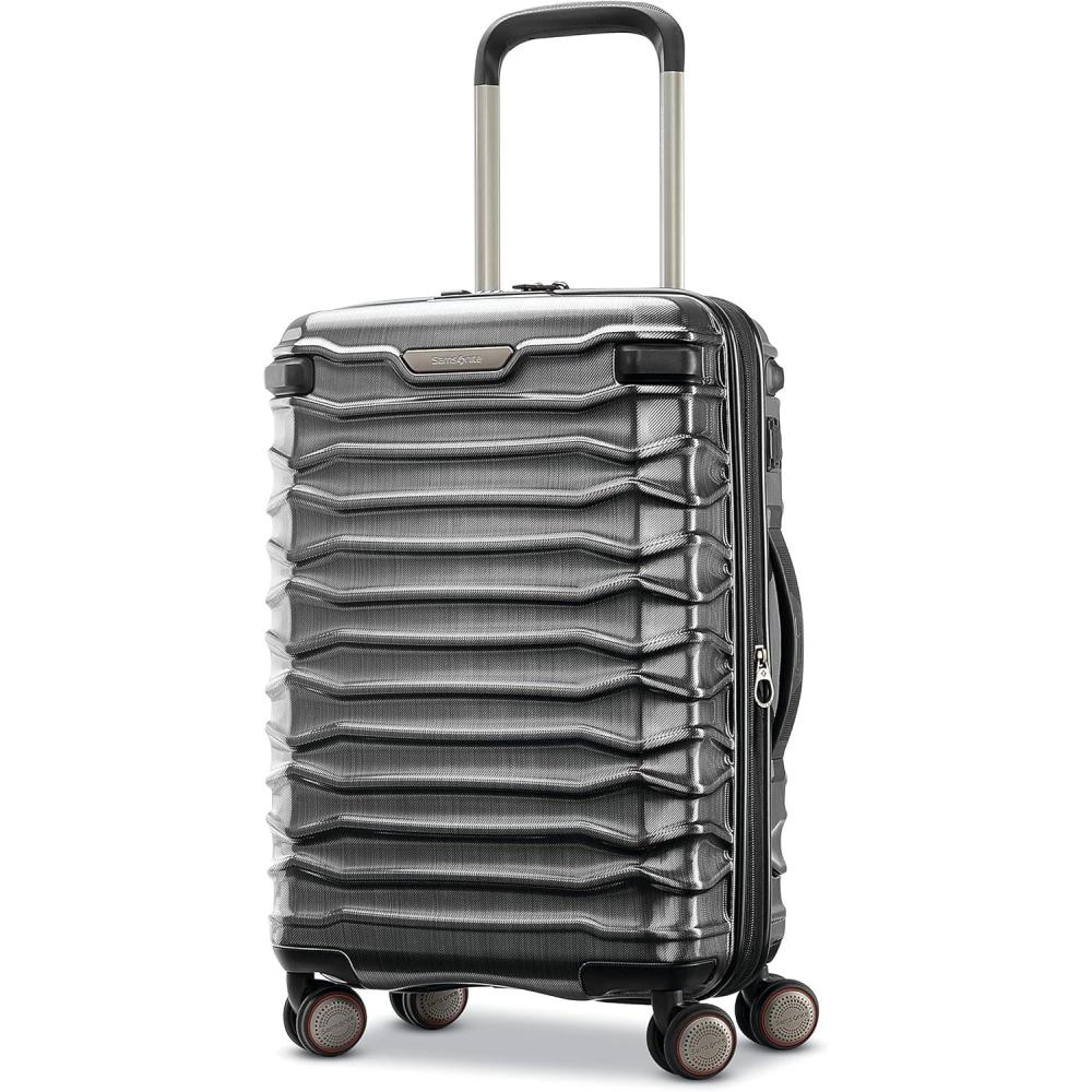 imageSamsonite Stryde 2 Hardside Expandable with Double Spinner Wheels 2PC SET 22X14X9LG Stealth BlackBrushed Graphite