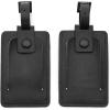 Samsonite 2-Pack Leather Luggage ID Tag, Black Logo, One Size(Black Logo)