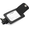 Samsonite 2-Pack Leather Luggage ID Tag, Black Logo, One Size(Black Logo)