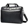 Samsonite Leather Slim Briefcase, Black, 16 Inch(Black)
