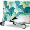 Samsonite Printed Luggage Cover, Black, Medium(Leaf Print)