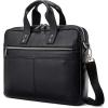 Samsonite Classic Leather Slim Brief, Black, One Size(Black)