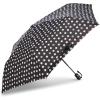 Samsonite Compact Auto Open/Close Umbrella(Black/White Swirl Dot)