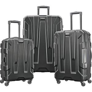 Samsonite Centric Hardside Expandable Luggage with Spinner Wheels, Black, Carry-On 20-Inch(Black)