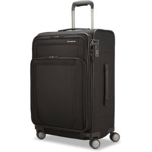 Samsonite Lineate Softside Expandable Luggage with Spinner Wheels, Carry-on, Cedar Green(Black)