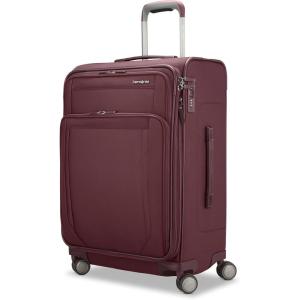 Samsonite Lineate Softside Expandable Luggage with Spinner Wheels, Carry-on, Cedar Green(Merlot)