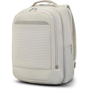 Samsonite Paralux 2-in-1 Travel Backpack, Converts into Main Bag + Go Bag, Lay-Flat Packing, StackIt™ Strap, Laptop Sleeve & Integrated AirTag™ Holder – Business & Adventure Travel Bag – Olive(Stone Grey)