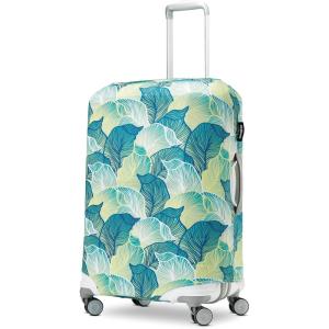 Samsonite Printed Luggage Cover, Black, Medium(Leaf Print)