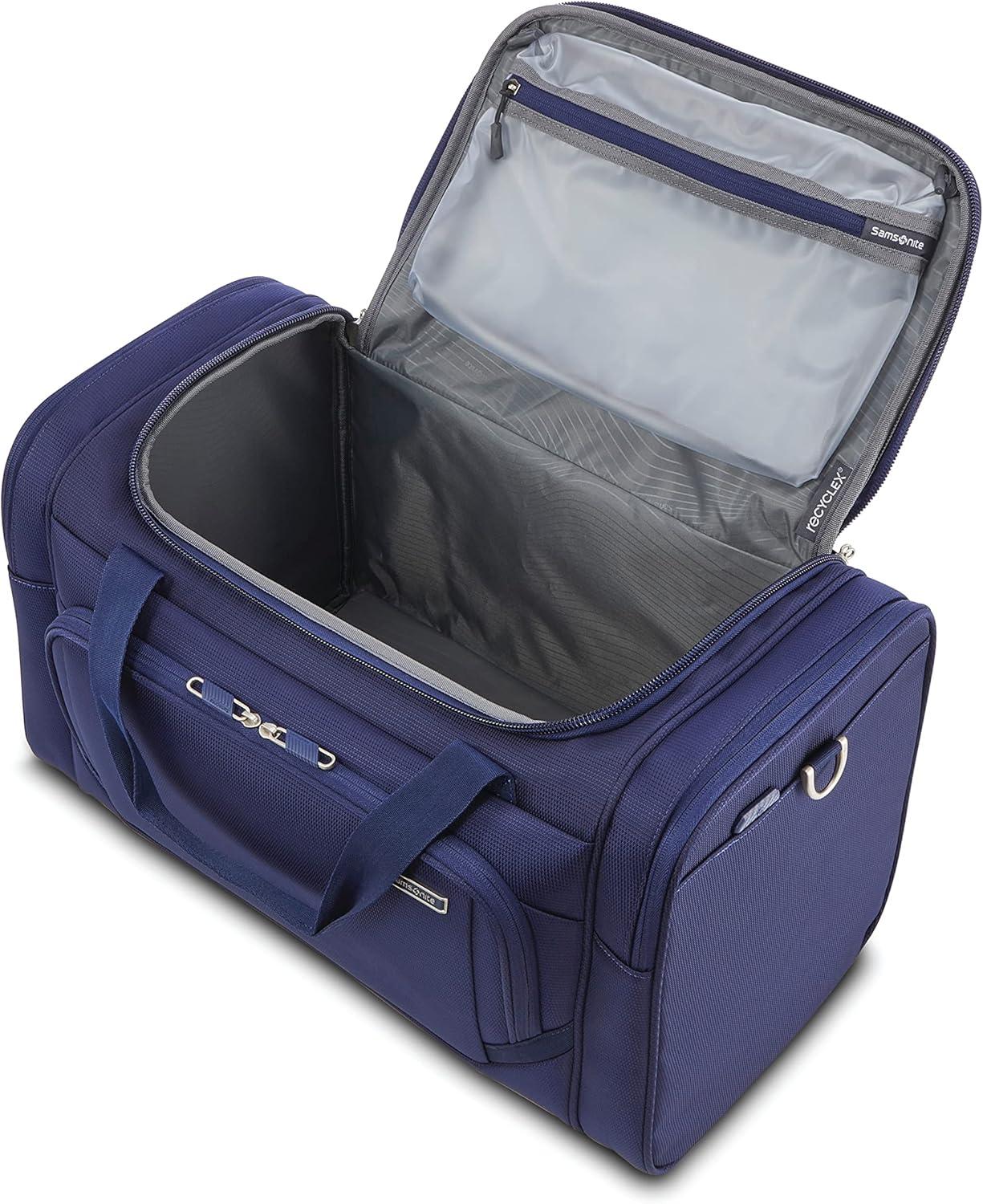 imageSamsonite Ascentra Softside Luggage 2Piece Set Duffel19 inch Carryon SlateIris Blue